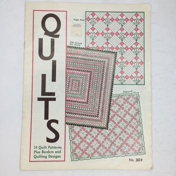 Vintage Quilts Pattern Book No 3614 With 14 Quilt Patterns Borders Block Designs - Picture 1 of 7